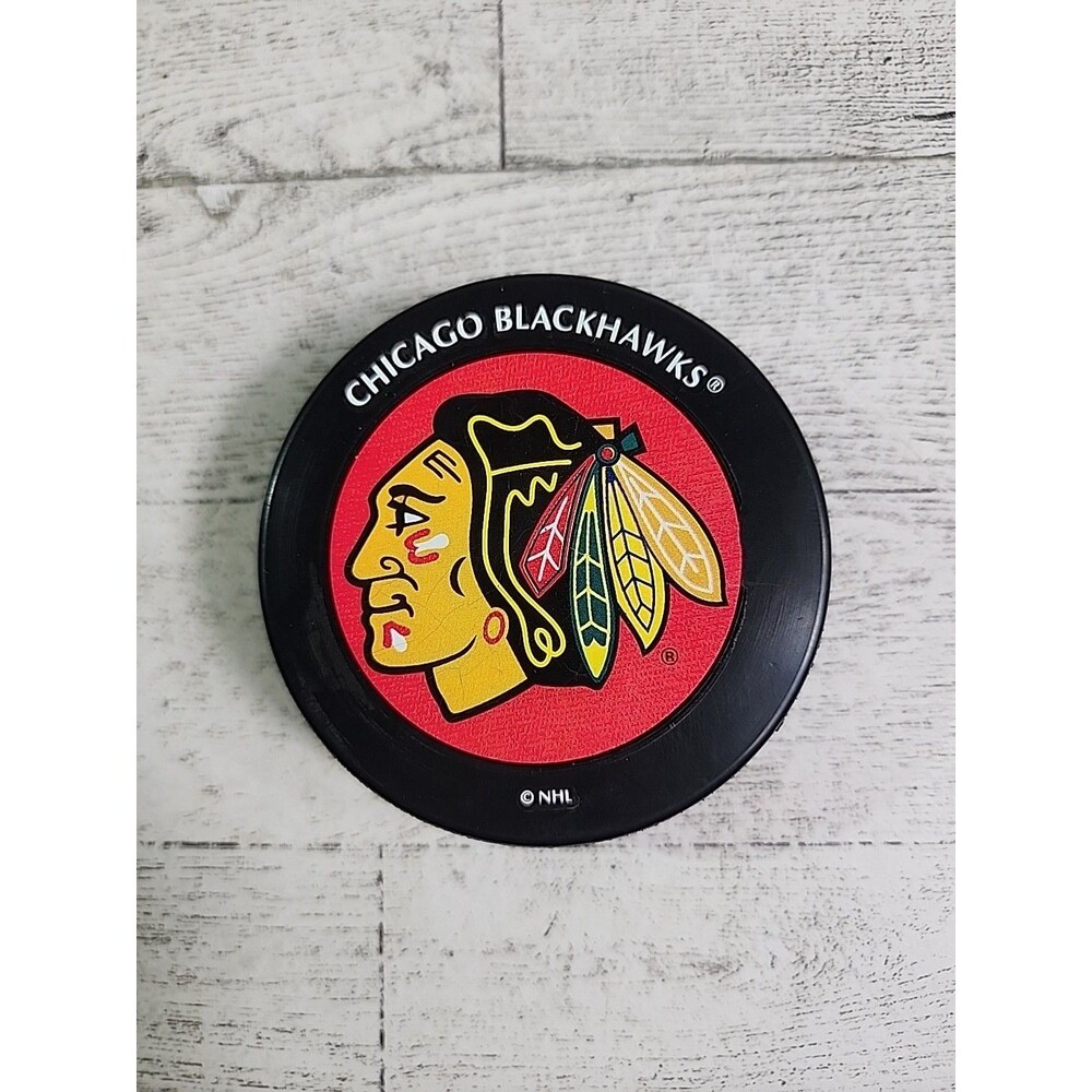 Chicago Blackhawks NHL Official Puck World Quaker State Made in Czech Republic